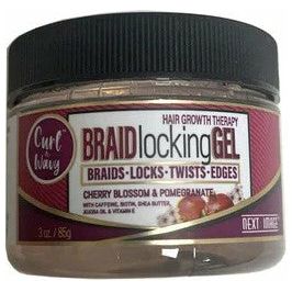 Next Image Curl-N-Wavy Cherry Blossom & Pomegranate Hair Growth Therapy Braid Locking Gel 3 OZ