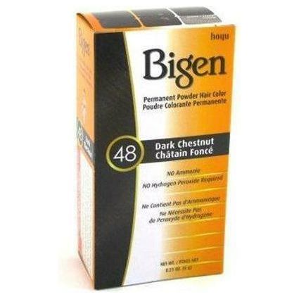 Bigen Permanent Powder Hair Color – Dark Chestnut #48 0.21 OZ | Black Hairspray