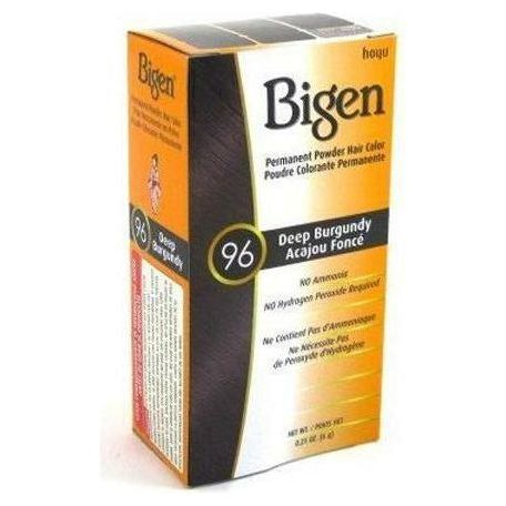 Bigen Permanent Powder Hair Color – Deep Burgundy #96 0.21 OZ | Black Hairspray