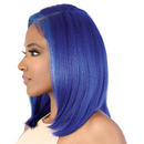 Motown Tress 13" x 7" HD Fake Scalp Synthetic Lace Frontal Wig - LS137. Blue