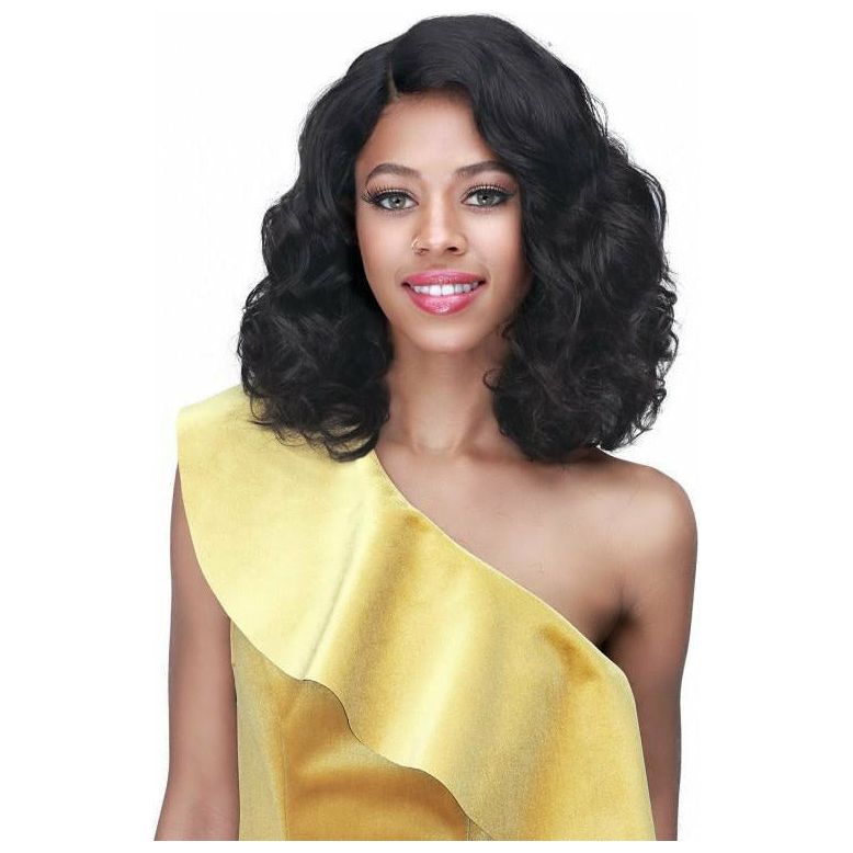 Bobbi Boss 100% Unprocessed Human Hair Lace Front Wig - MHLF573 Ansley | Black Hairspray