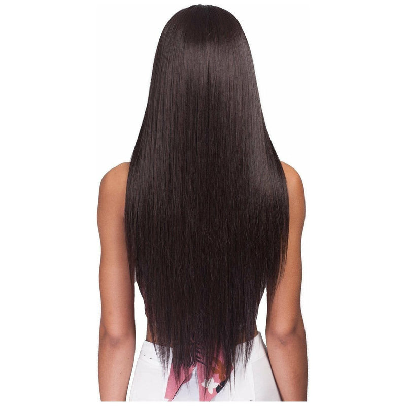 Bobbi Boss Human Hair Blend Miss Origin One Pack Solution Weave – Natural Straight | Black Hairspray