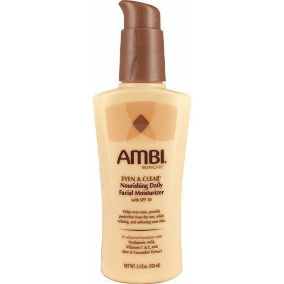 Ambi Skincare Even & Clear Nourishing Daily Facial Moisturizer 3.5 OZ | Black Hairspray