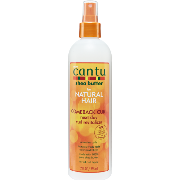 Cantu Shea Butter for Natural Hair Comeback Curl Next Day Curl Revitalizer 12 OZ | Black Hairspray