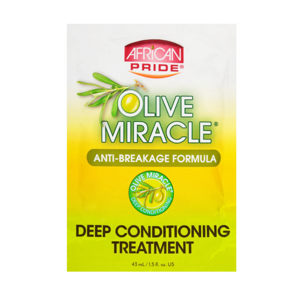 African Pride Olive Miracle Deep Treatment Conditioning Masque 1.5 OZ | Black Hairspray