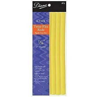 Diane Twist Flex Rods  7" Yellow 7/16" 6CT