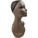 Black Hairspray Premium 18" Mannequin Wig Head Dark | Black Hairspray