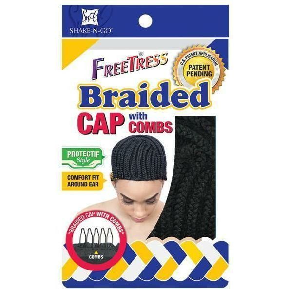 Freetress Braided Cap With Combs – Black