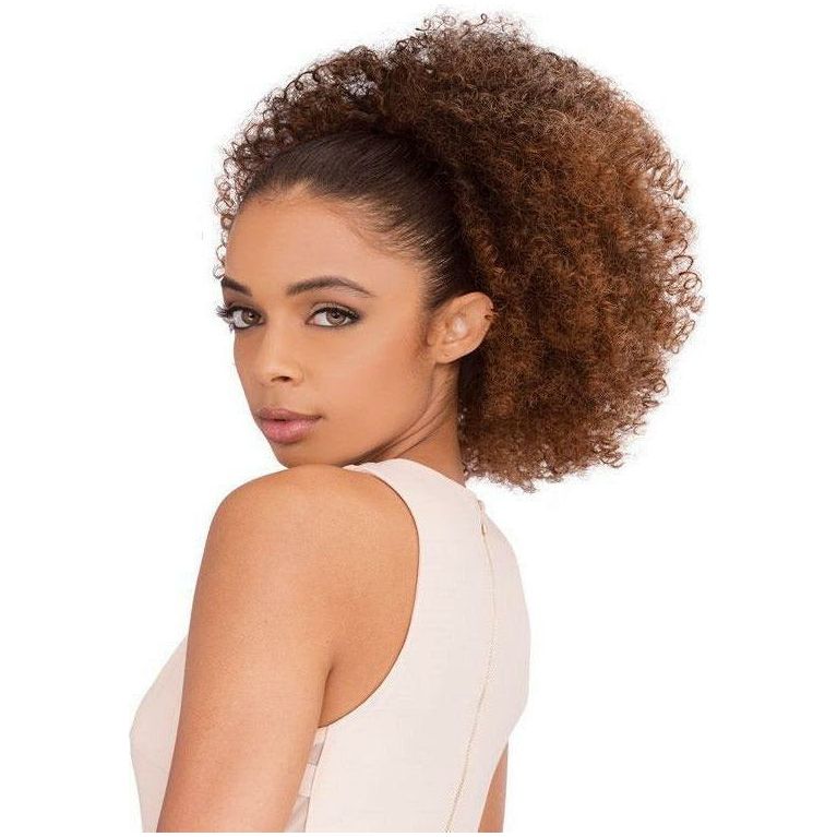 Janet Collection Synthetic Noir Everytime Drawstring Ponytail – Afro Coily String