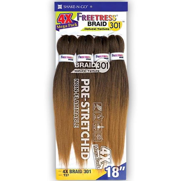 FreeTress Equal Synthetic Pre-Stretched Braids Mega Pack - 4X Braid 301 18"