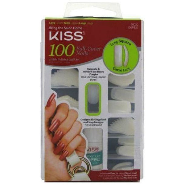 Kiss Plain Nail Kit – Long Square 100PS23