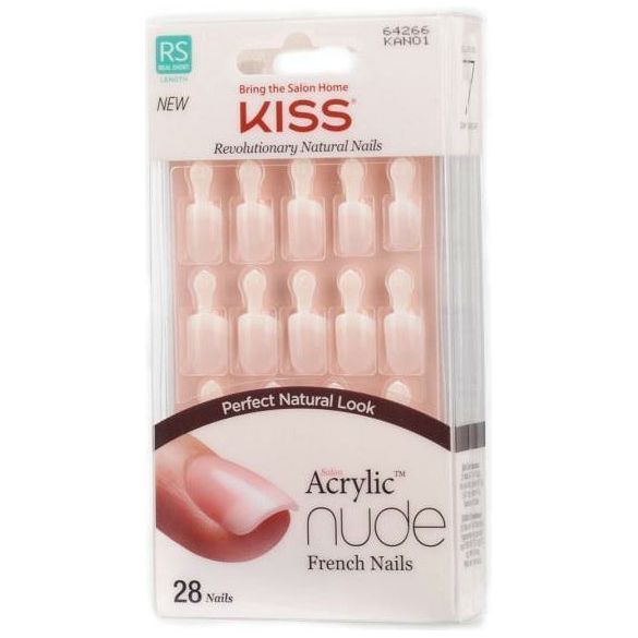 Kiss Salon Acrylic French Nude Nails – KAN01