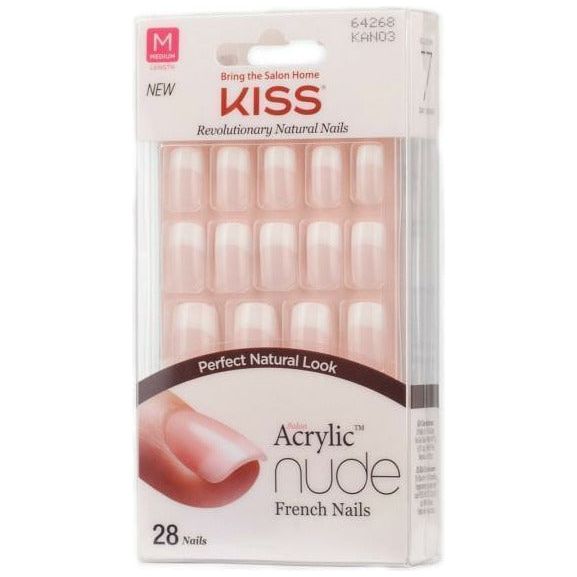 Kiss Salon Acrylic French Nude Nails – KAN03