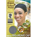 M&M Headgear Qfitt Mesh Wig & Weave Cap w/ Shea Butter & Olive Oil, Black