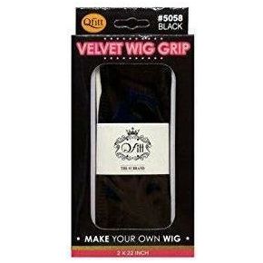 M&M Headgear Qfitt 2" x 22" Velvet Wig Grip, Black