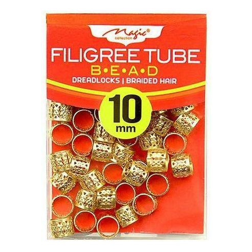 Magic Collection 10MM Gold Filigree Tube #012DISGOL