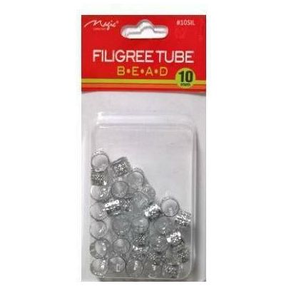 Magic Collection 10MM Silver Filigree Tube #10SIL