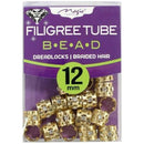 Magic Collection 12MM Studded Gold Filigree Tube