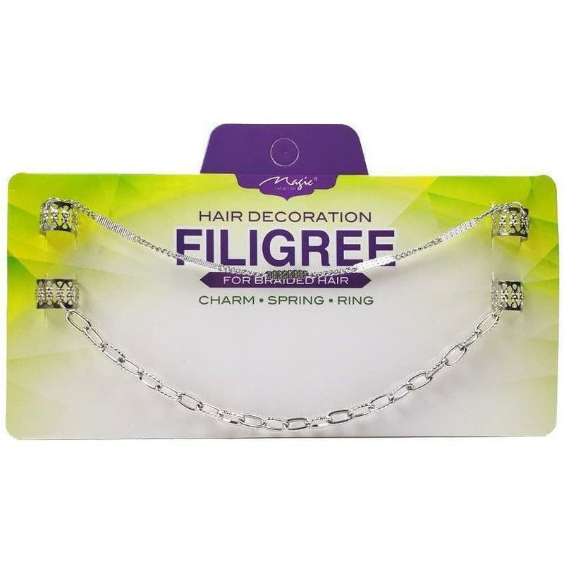 Magic Collection Filigree Tube With Flat Chain, Silver
