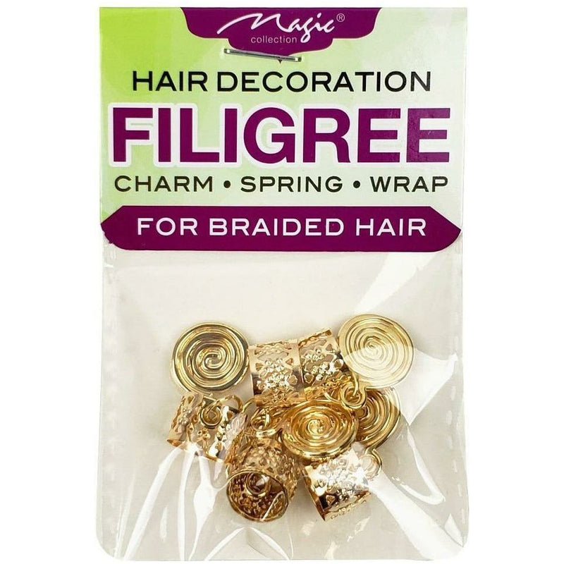 Magic Collection Filigree Tube With Metal Shell Disc, Gold