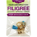 Magic Collection Filigree Tube With Tassel, Gold