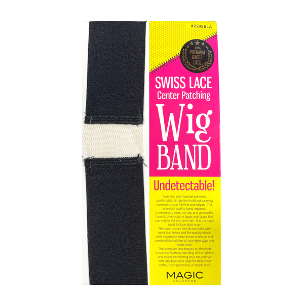 Magic Collection Swiss Lace Center Patching Wig Band #2292BLA