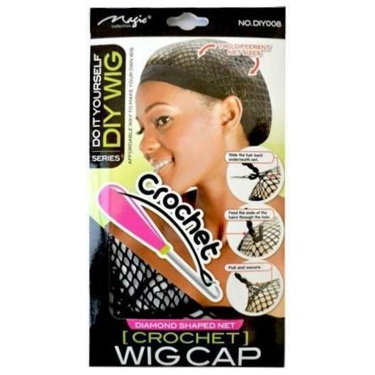 Magic Diamond Shaped Net Crochet Wig Cap #DIY008