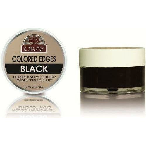 OKAY Colored Edges Temporary Color Gray Touch Up .5 oz Black