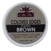 OKAY Colored Edges Temporary Color Gray Touch Up .5 oz Dark Brown