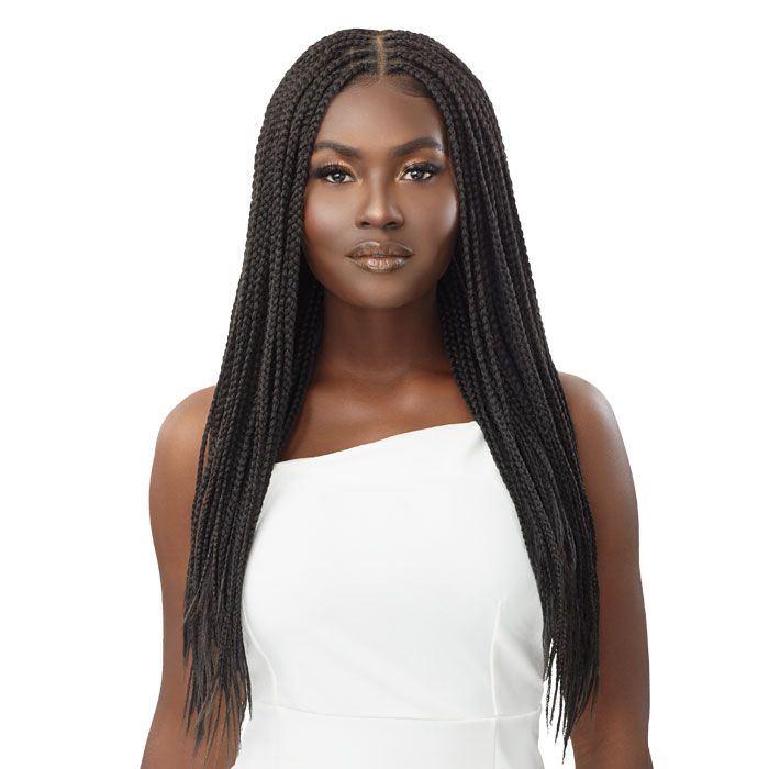 Outre Synthetic Pre-Braided 13" x 4" Lace Frontal Wig - Knotless Square Part Braids 26"