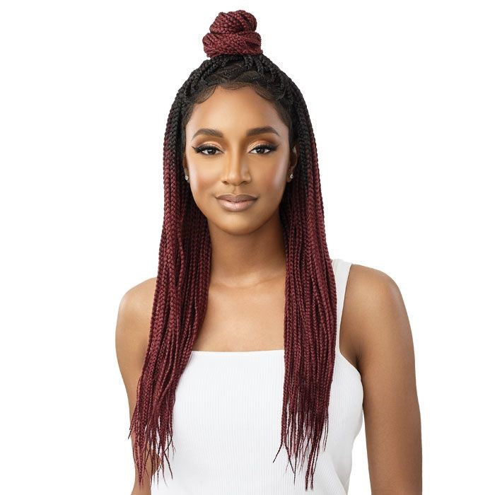 Outre Synthetic Pre-Braided 13" x 4" Lace Frontal Wig - Knotless Triangle Part Braids 26"
