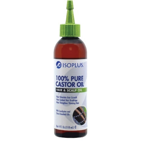Isoplus 100% Pure Black Castor Oil Hair and Scalp Oil 4 OZ