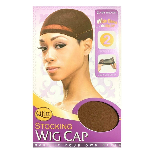 M&M Headgear Qfitt Stocking Wig Cap Brown #101