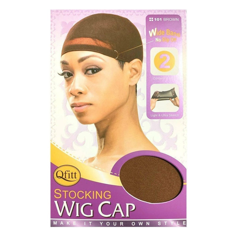M&M Headgear Qfitt Stocking Wig Cap Brown