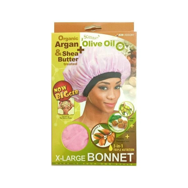 M&M Headgear Qfitt X-Large Bonnet w/ Argan, Olive Oil & Shea Butter, Assort #828