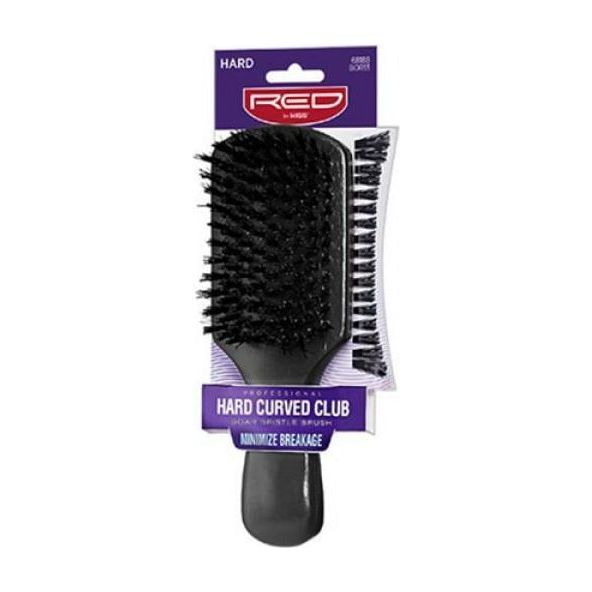 Red by Kiss Hard Curved Club Boar Bristle Brush