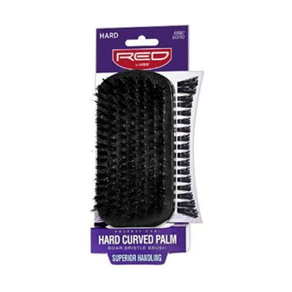 Red by Kiss Hard Curved Palm Boar Bristle Brush #BOR12