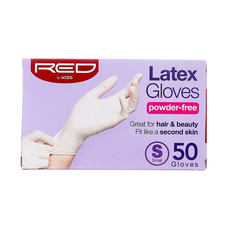 RED By Kiss Powder-Free Latex Gloves - Small 50CT