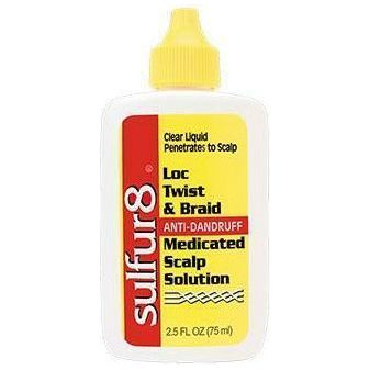 Sulfur8 Medicated Anti-Dandruff Loc, Twist & Braid Scalp Solution 2.5 OZ